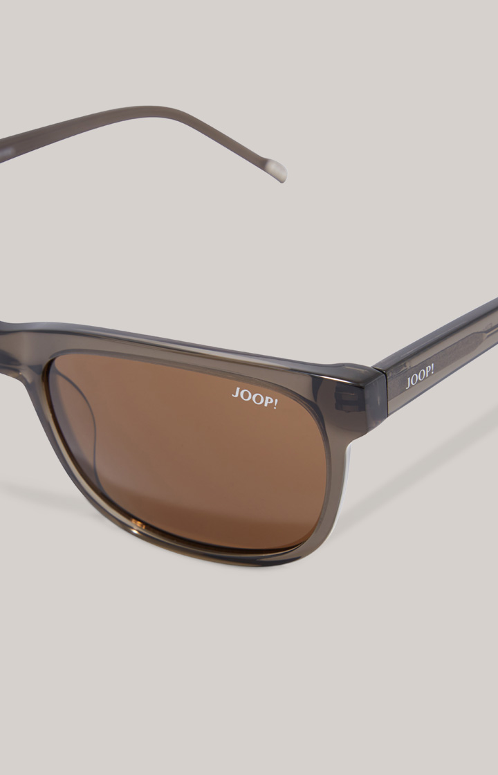 Sonnenbrille in Grau/Braun