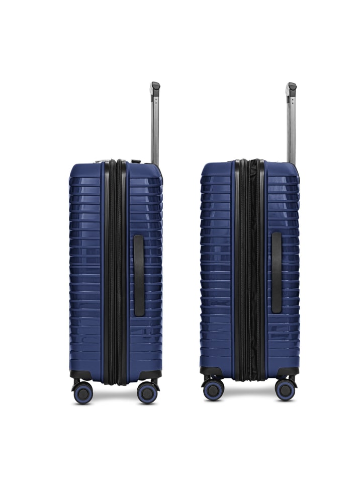 Stratic Shine 4 Rollen Kofferset 3-teilig mit Dehnfalte in navy blue günstig kaufen onesize