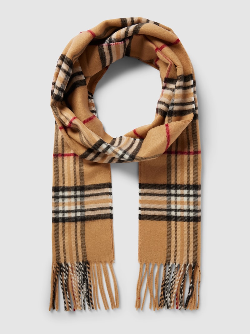 Schal mit Karomuster in camel