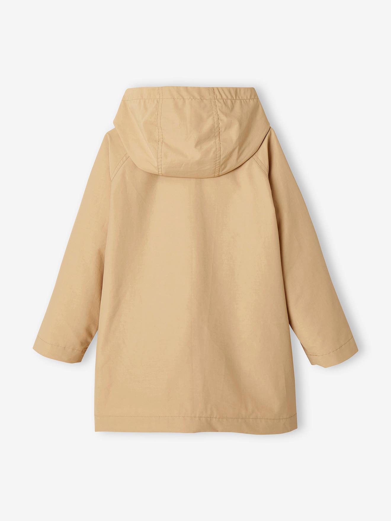 Trench à capuche mi-saison fille beige