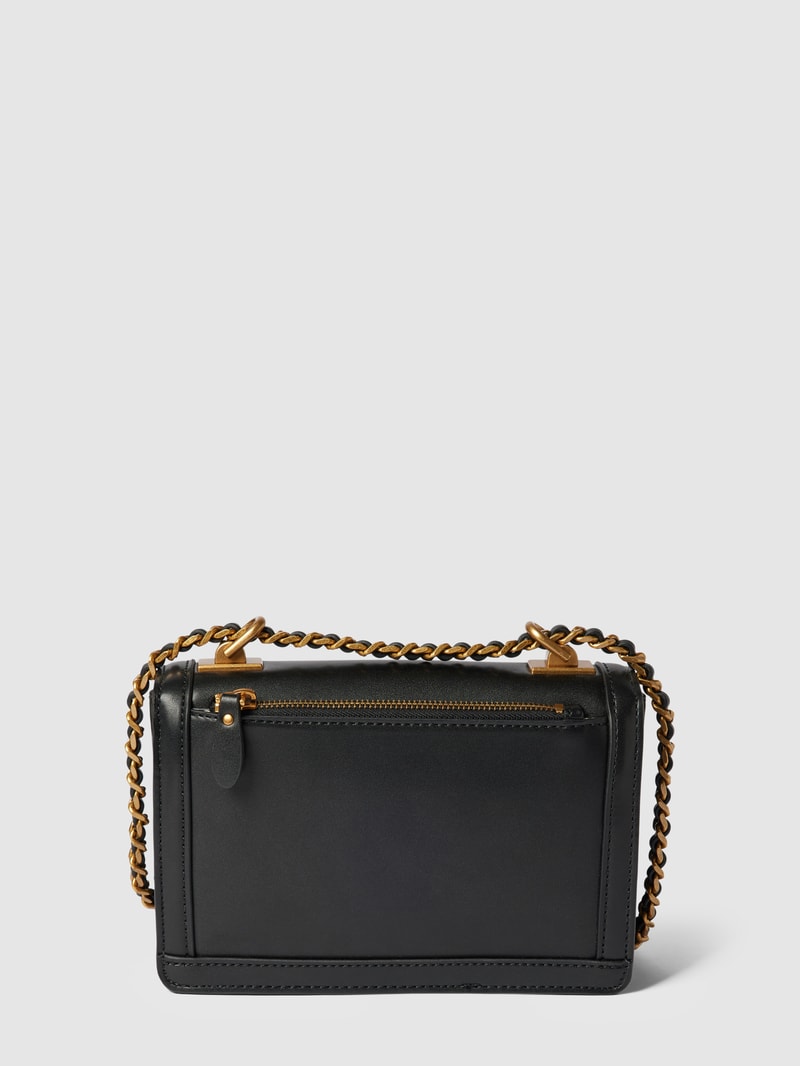 Handtasche mit Schulterriemen in metallic Modell  'ABEY' in schwarz
