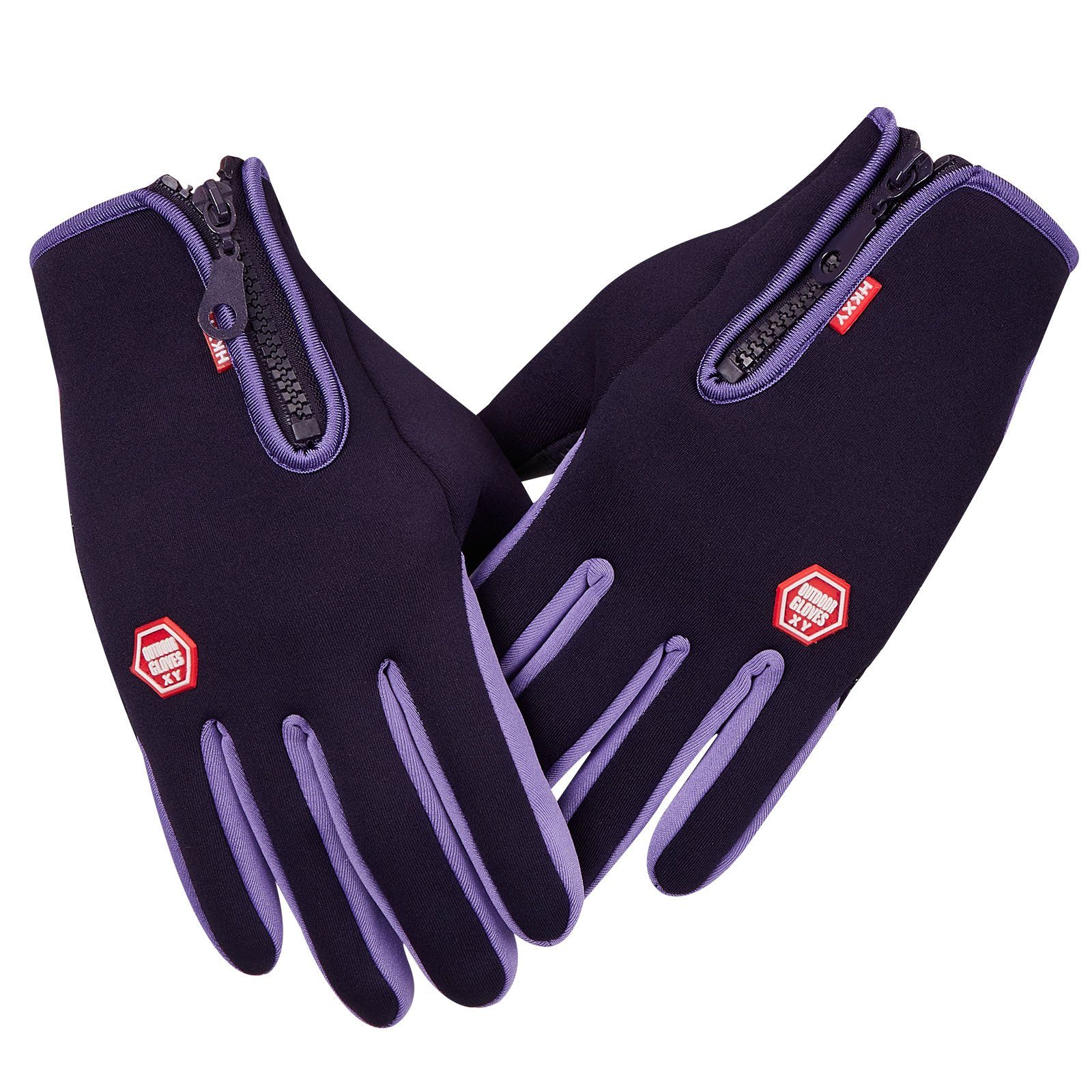 BTTO Fleecehandschuhe Fleece Handschuhe Herren Damen Winter, Touchscreen Winterhandschuhe Fleece Warm Winddicht Anti-Rutsch Thermo Laufhandschuhe