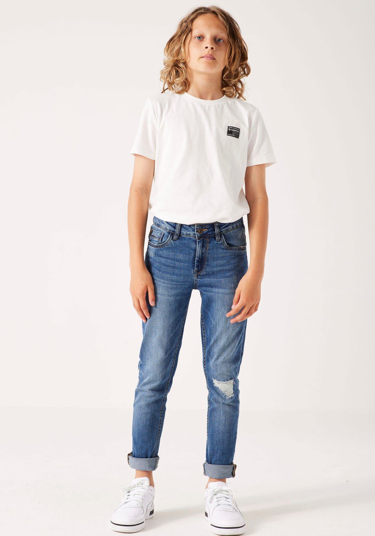 Garcia 5-Pocket-Jeans Lazlo mit Destroyed-Detail am Knie, for BOYS