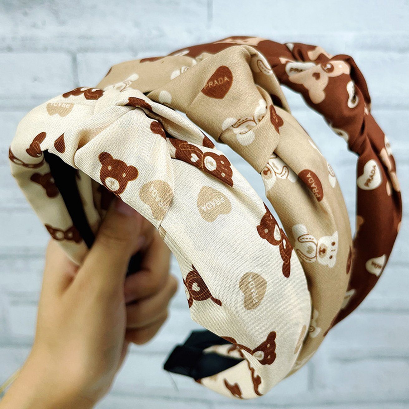HOHEA H Haarband Khaki-Stirnband, süßes Stirnband, Liebes-Stirnband, 1-tlg., Billige Haargummishaarband kosmetikSommerhaarband, Haarband Damen Winter, Haarband Schminken, Haarband Mädchen