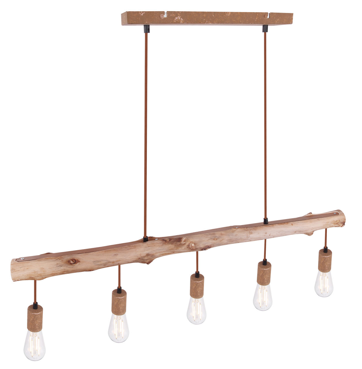 Globo Lighting - JAKOB - Hängeleuchte Metall rostfarben, 5x E27