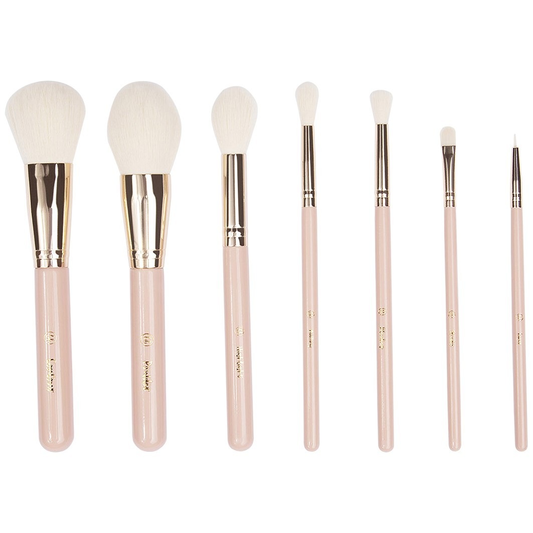 Travel Series - 7 Piece Face & Eye Brush Set with Bag