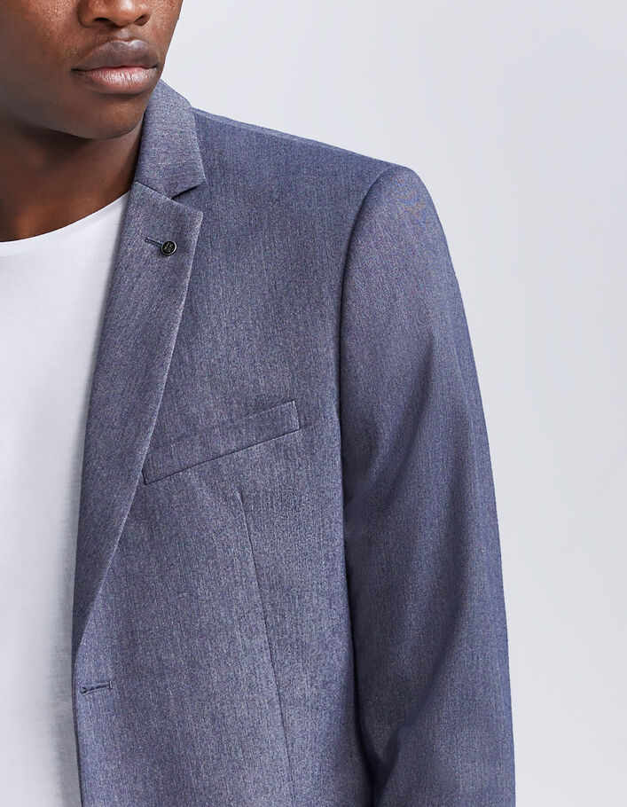 Veste de costume indigo effet denim Homme
