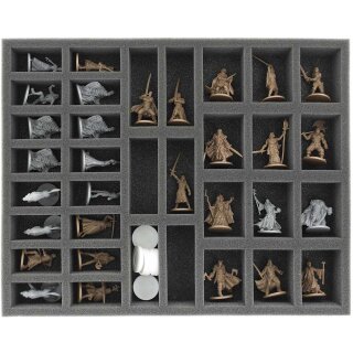 Full-Size Schaumstoffeinlage mit 34 Fächern für Zombicide Figuren und Zubehör
