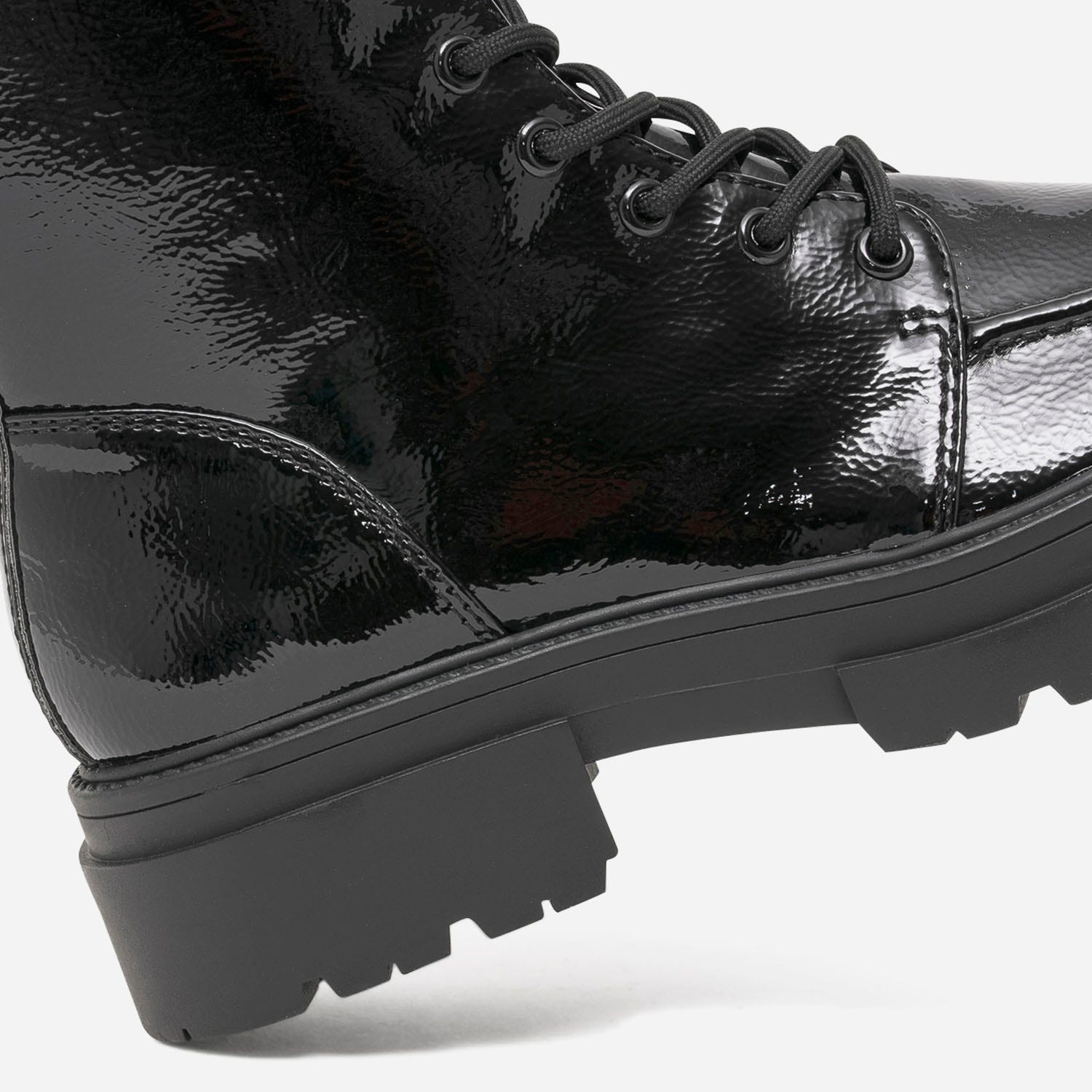 Boots TEXTO noir verni