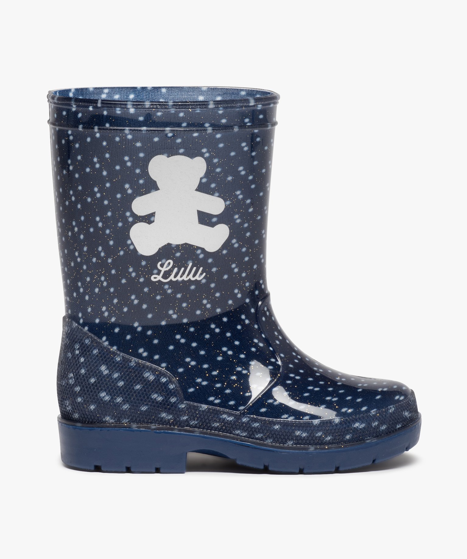 Bottes de pluie fille à pois et à paillettes – LuluCasta... noir | GEMO