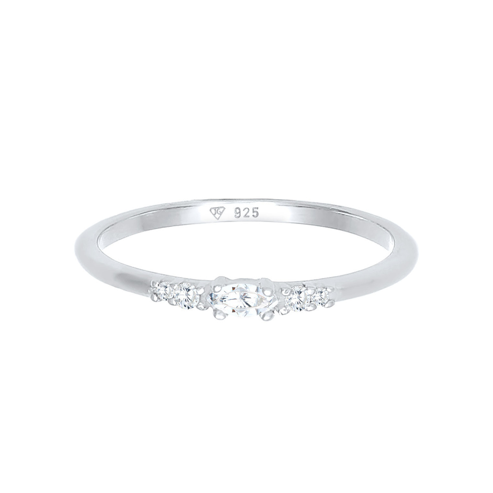 Elli Elli Bague Femmes Marquise Élégante Fiançailles avec Cristaux de Zirconium en Arg Bague