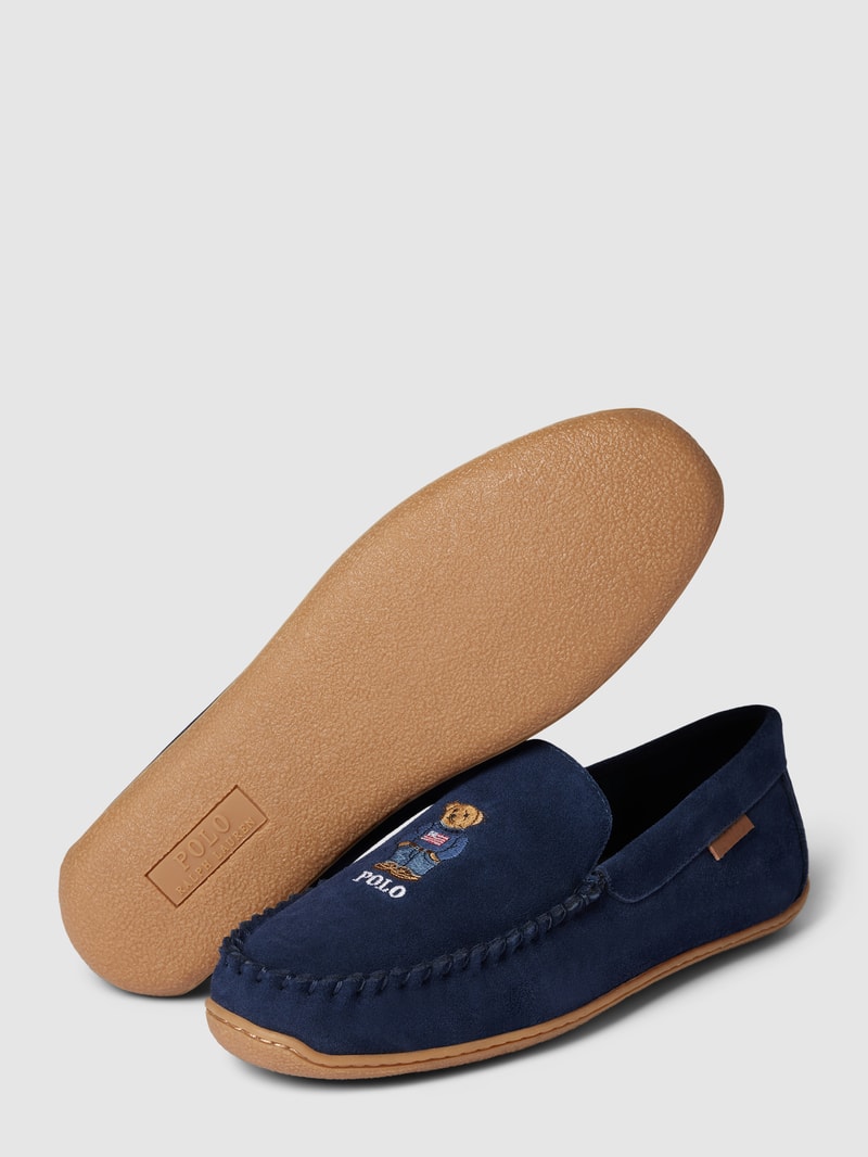 Mokassins aus Leder Modell 'BRENAN BEAR' in marineblau