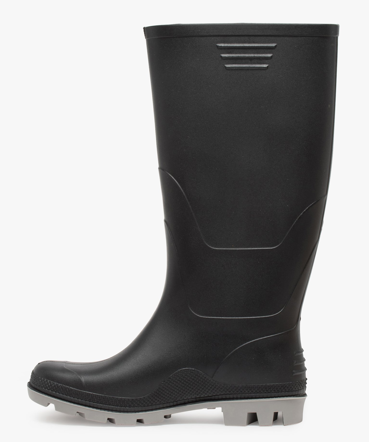 Bottes de pluie homme à semelle crantée contrastée noir | GEMO