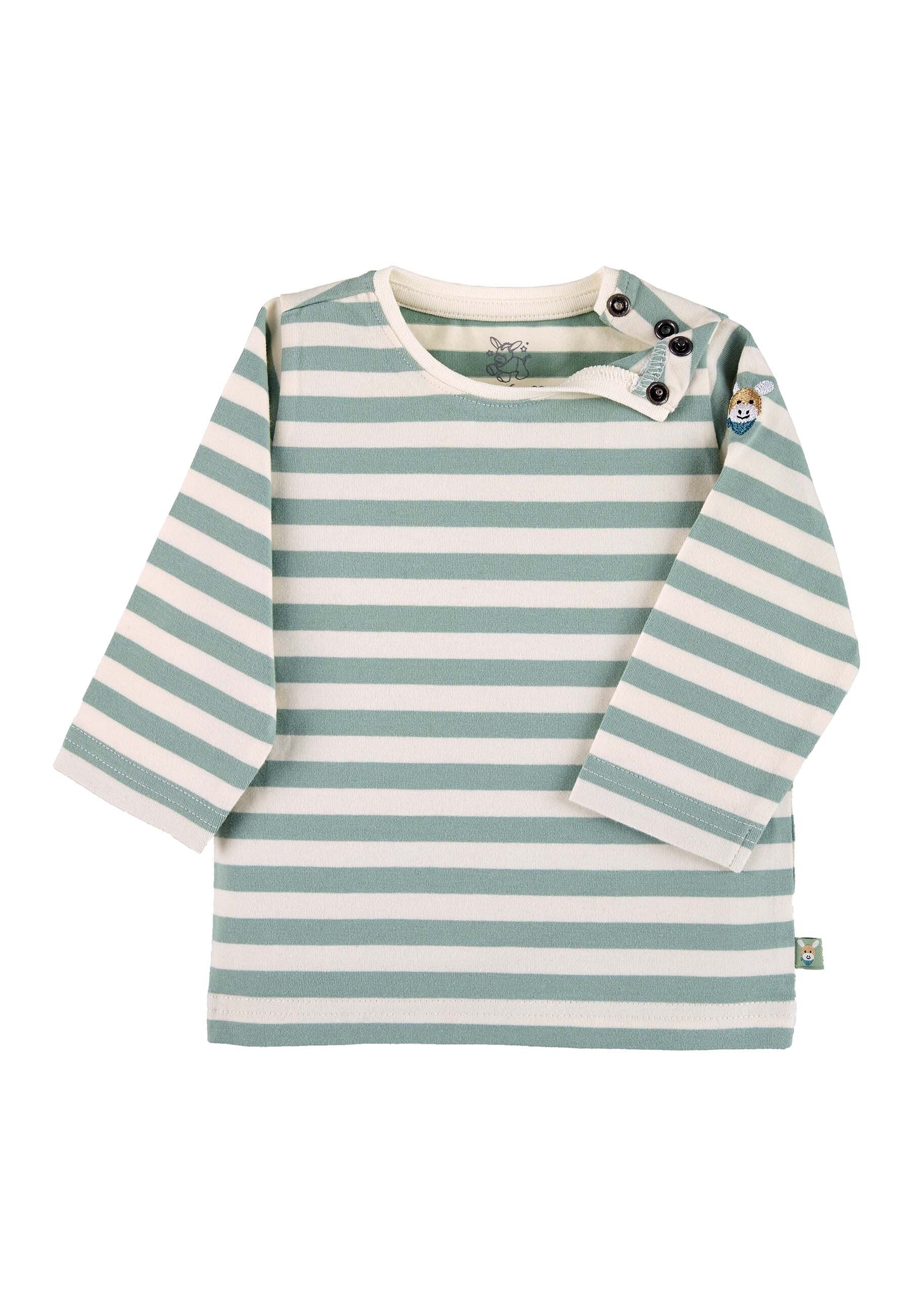 GOTS Langarm-Shirt aus Single Jersey mit Streifen