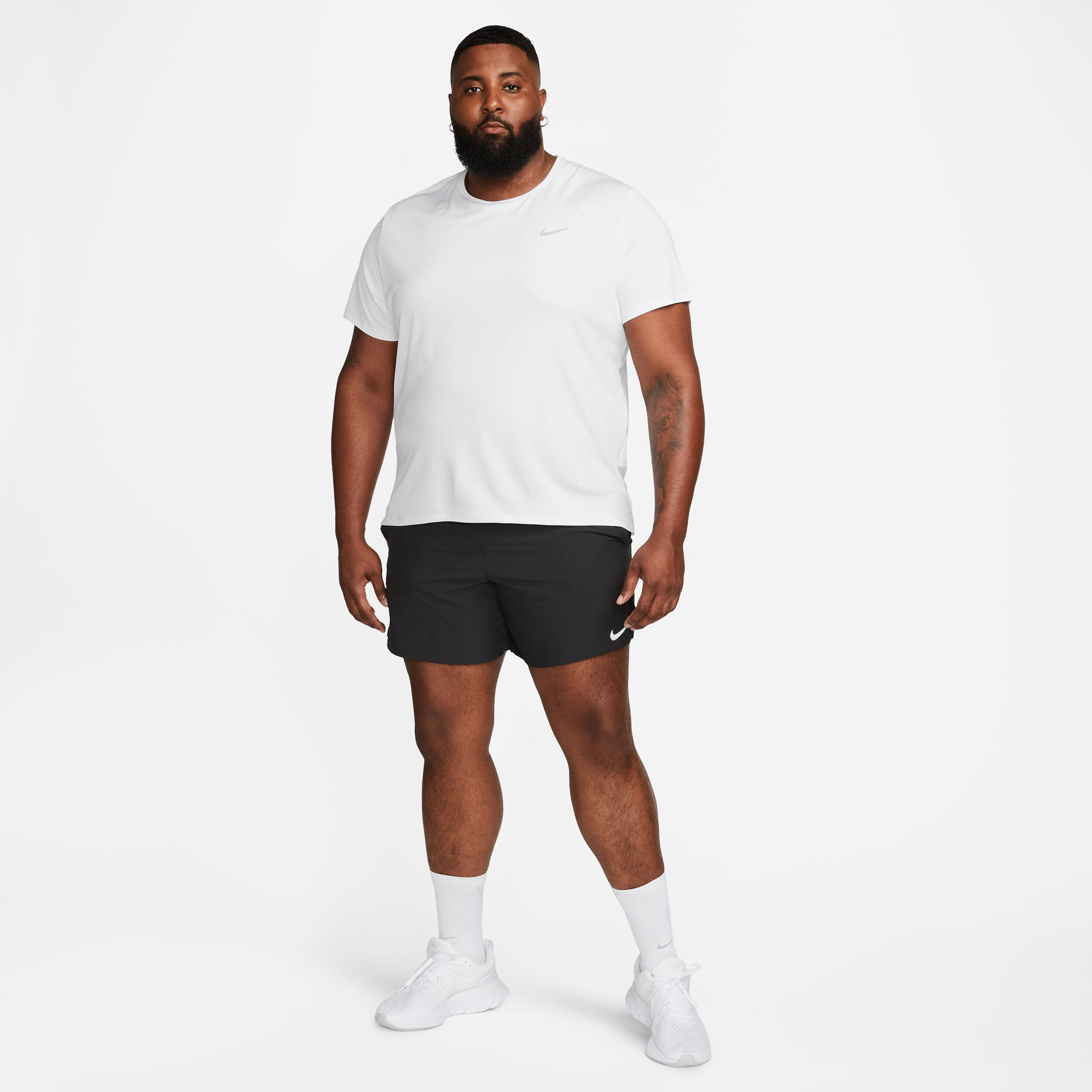 Dri-Fit Miler UV Laufshirt Herren - Weiß