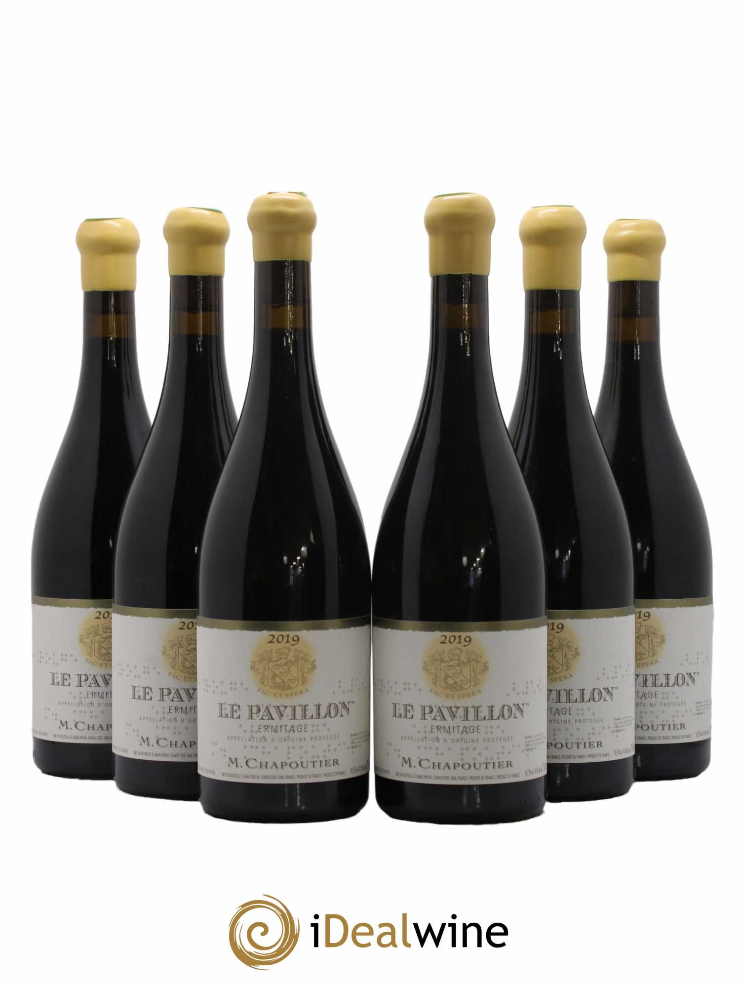 Hermitage Ermitage Le Pavillon Chapoutier  2019 - Lot de 6 Bouteilles