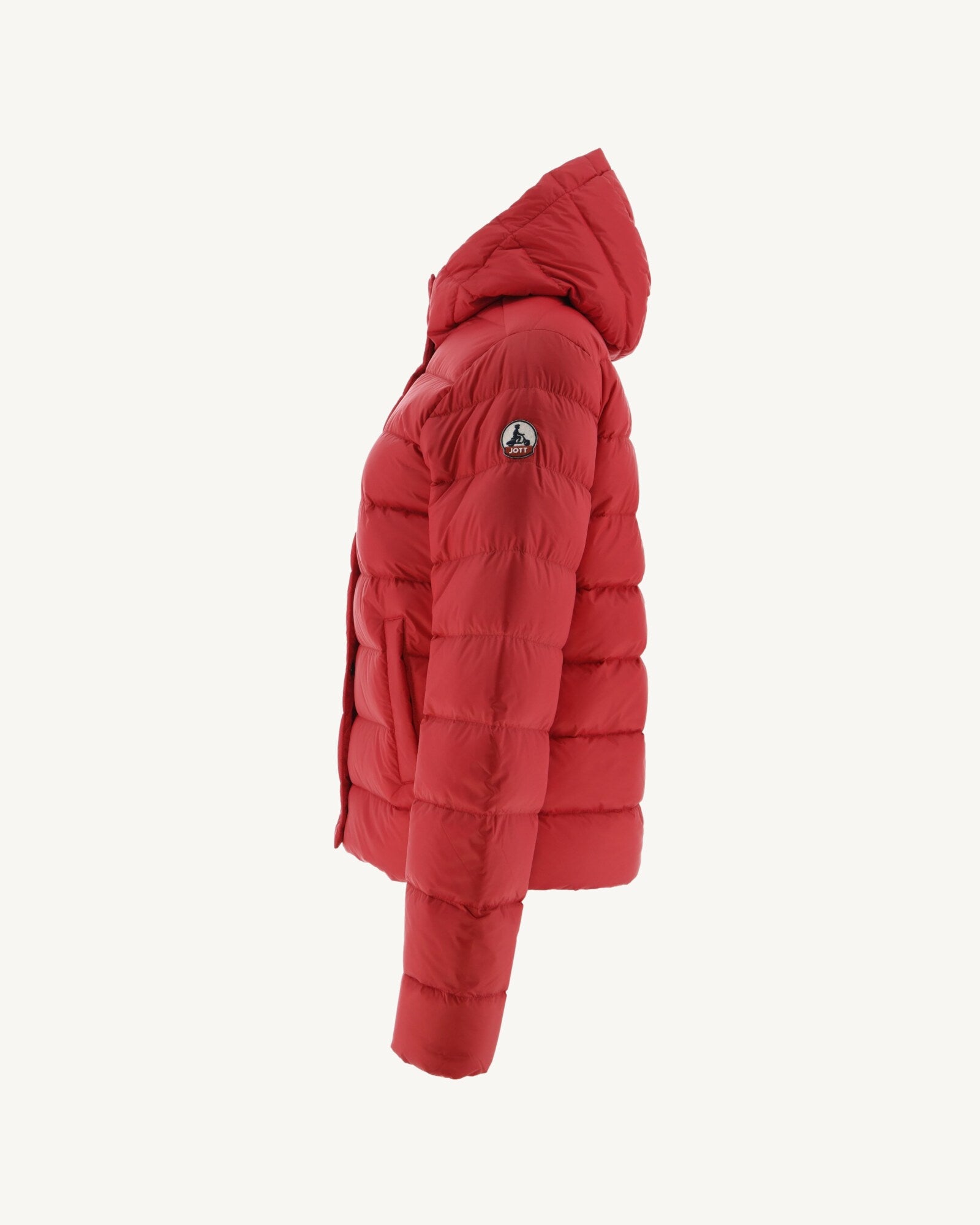 Doudoune droite à capuche Rouge Jane