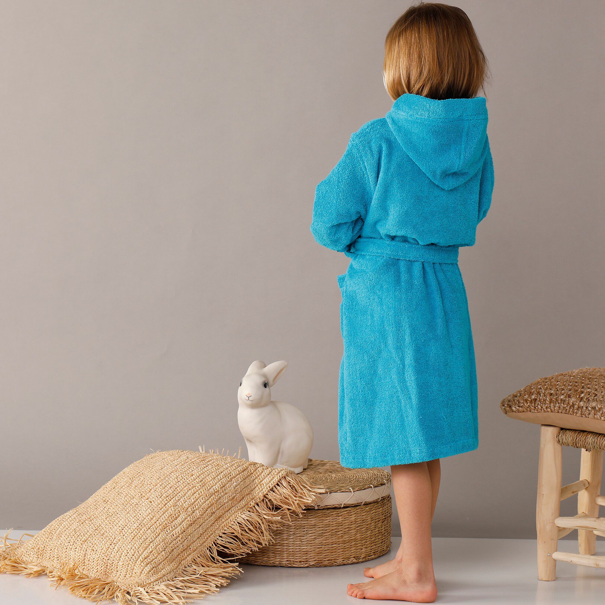 Peignoir enfant éponge à capuche personnalisable