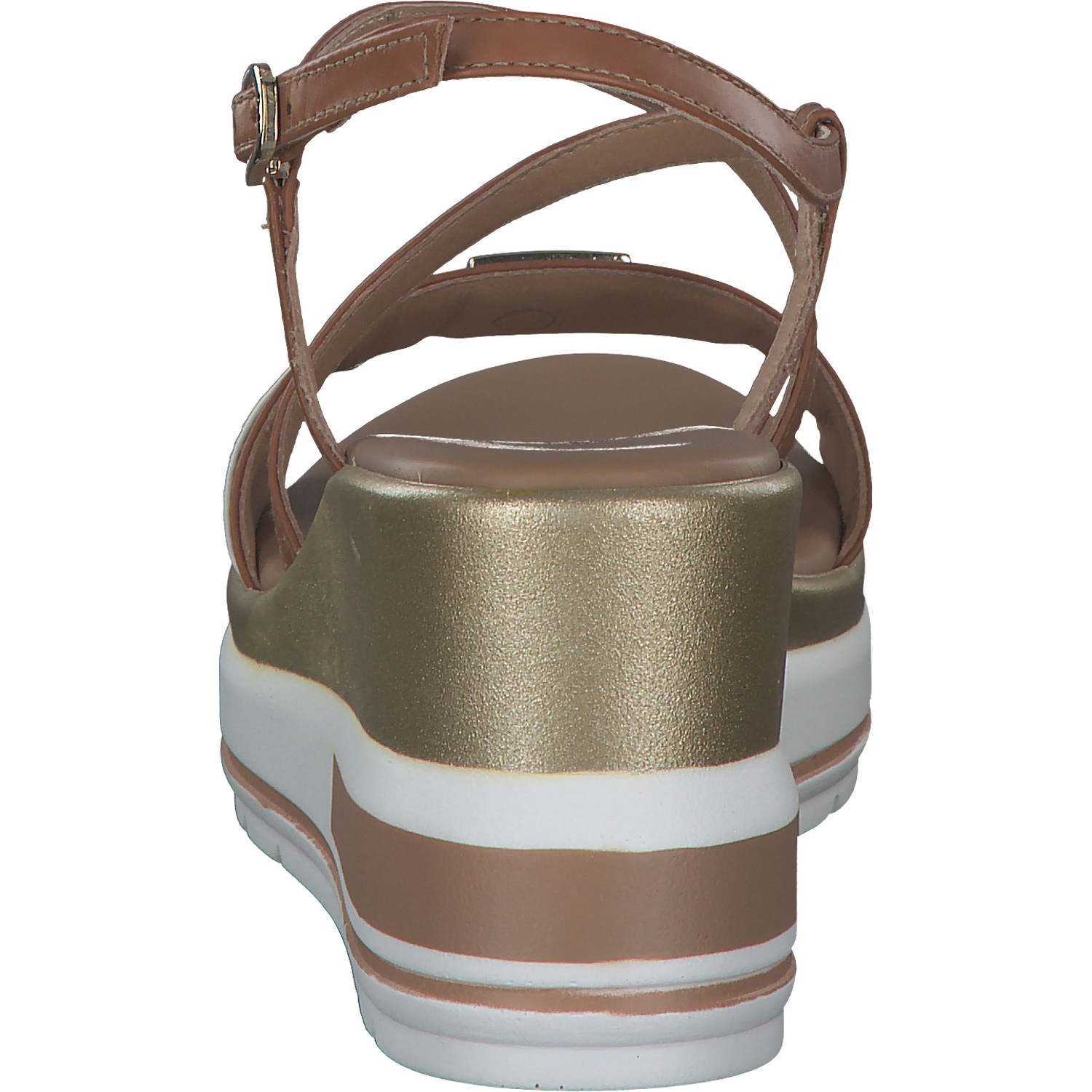 NeroGiardini E307701D, Plateau-Sandaletten, Damen, cognac/milk