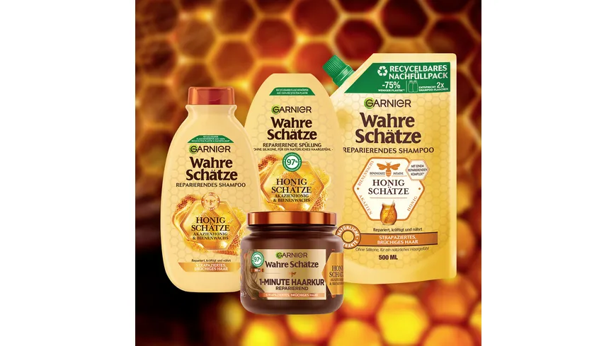 Garnier Wahre Schätze Festes Shampoo Honig Schätze 60 g