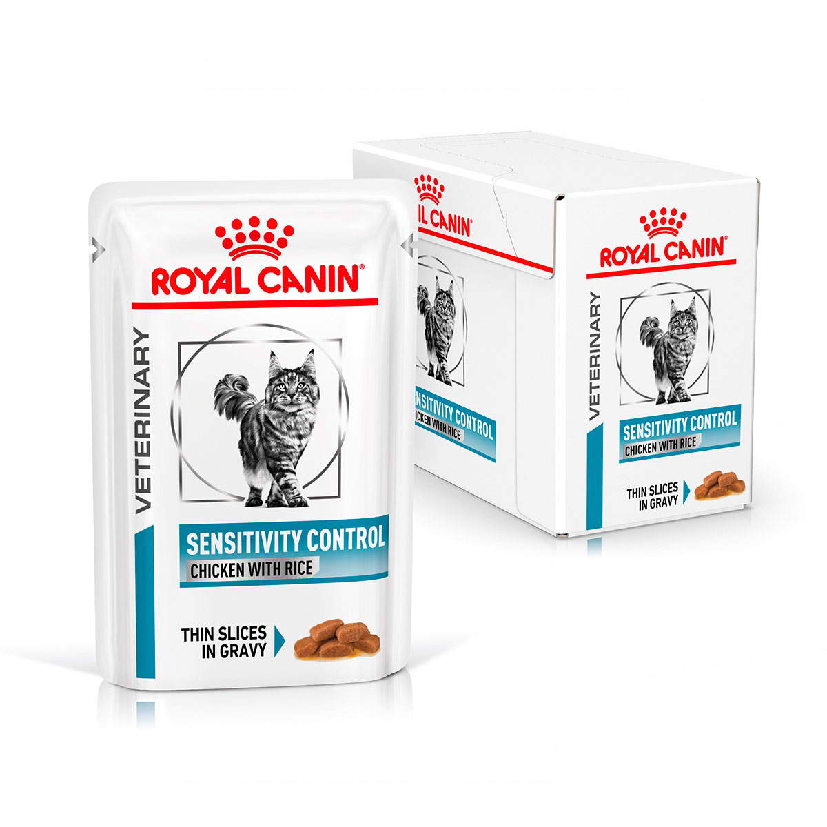 ROYAL CANIN Veterinary SENSITIVITY CONTROL HUHN MIT REIS Nassfutter für Katzen 12x85g