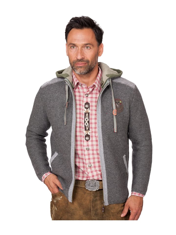 Spieth & Wensky Strickjacke DAKAR in mittelgrau günstig kaufen