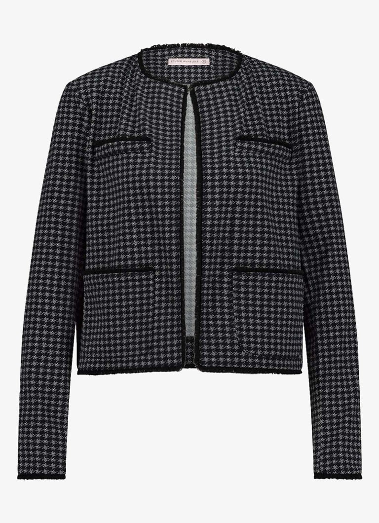 Στούντιο Anneloes Sue cropped houndstooth μπουφάν