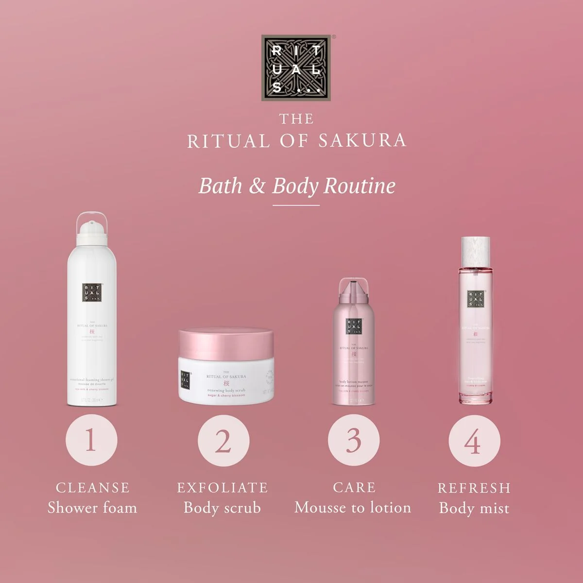 Loção Corporal Mousse Ritual of Sakura - Leite Corporal