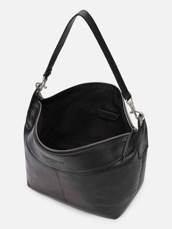 LIEBESKIND BERLIN Leder-Schultertasche in Schwarz - (B)24 x (H)16 x (T)14 cm günstig kaufen onesize