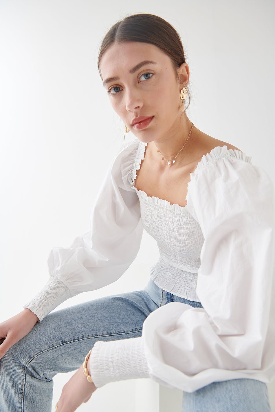 Estra smock blouse