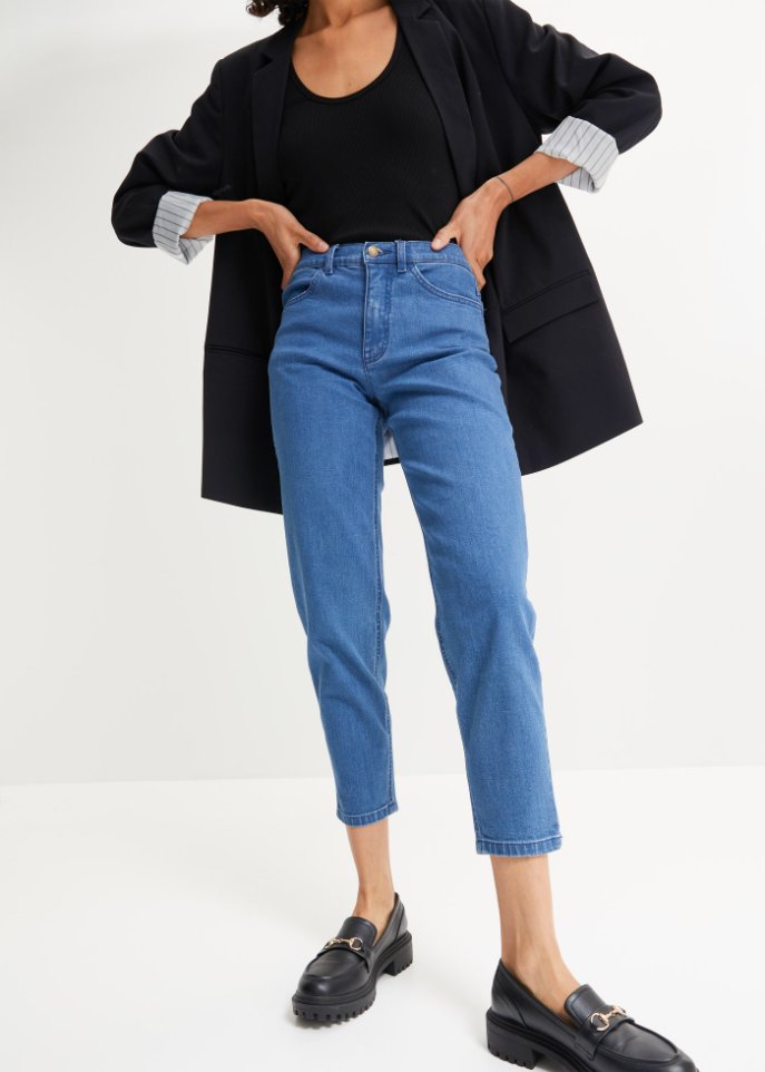 Mom Fit Stretch-Jeans aus Bio-Baumwolle