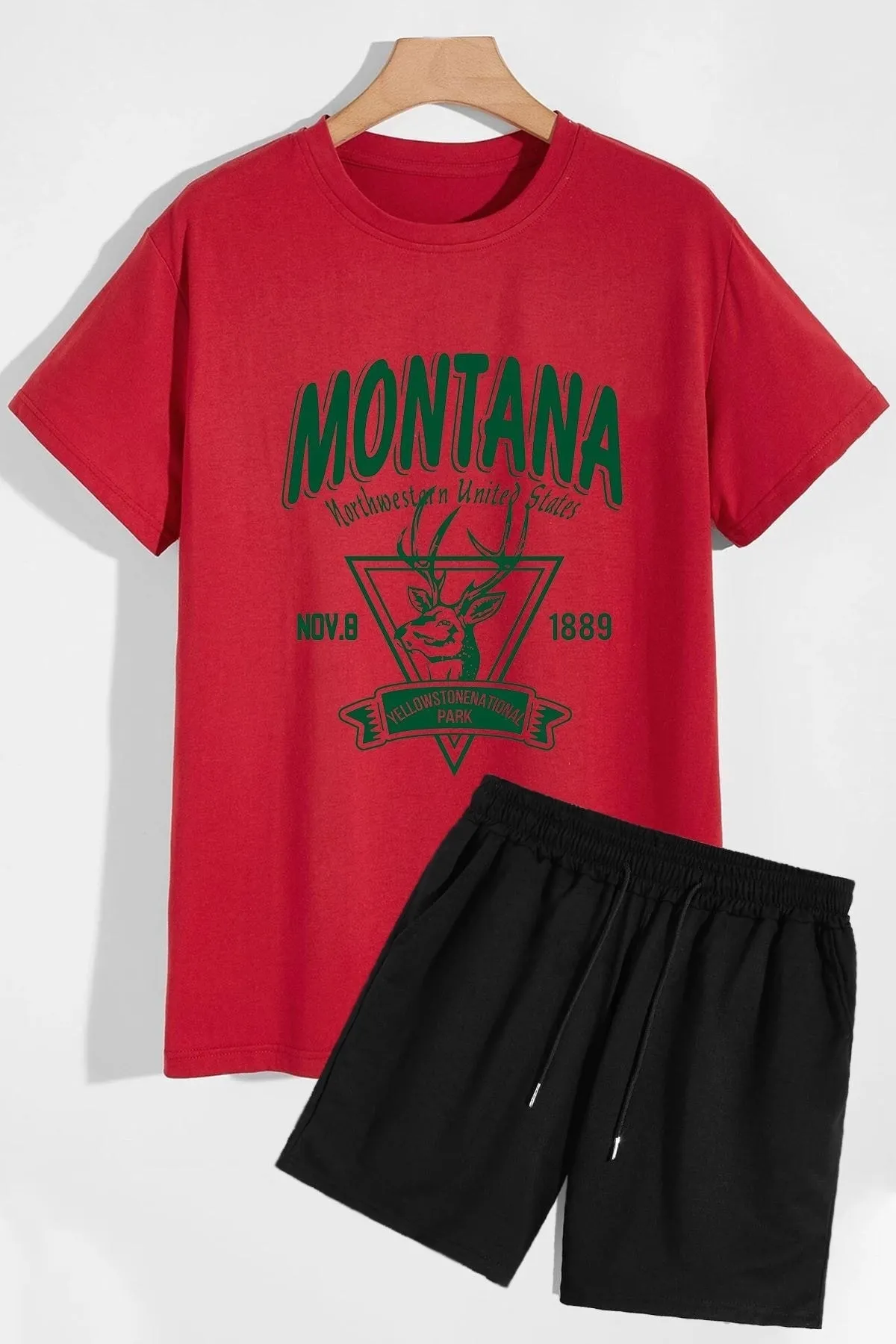 trendypassion  Montana Shorts T-Shirt-Trainingsanzug-Set