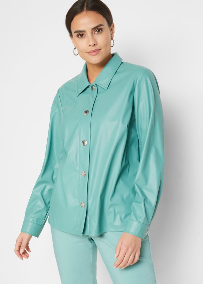 Lederimitat Blusenjacke