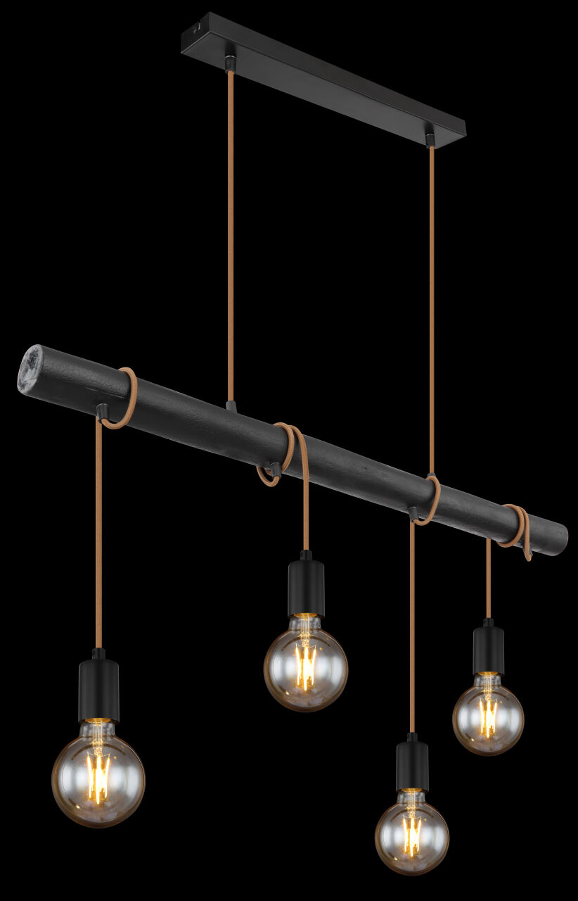 Globo Lighting - LEO - Hängeleuchte Metall schwarz matt, 4x E27