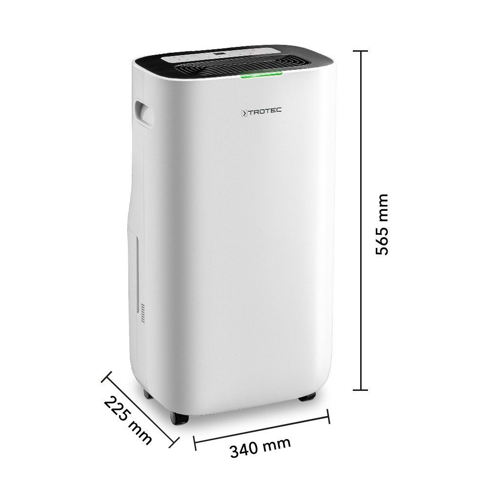 TROTEC Luftentfeuchter TTK 70 HEPA, für 125 m³ Räume, Entfeuchtung 24,00 l/Tag, Tank 6,50 l, Entfeuchtungsautomatik mit Zielwertvorwahl zwischen 30 und 80 %