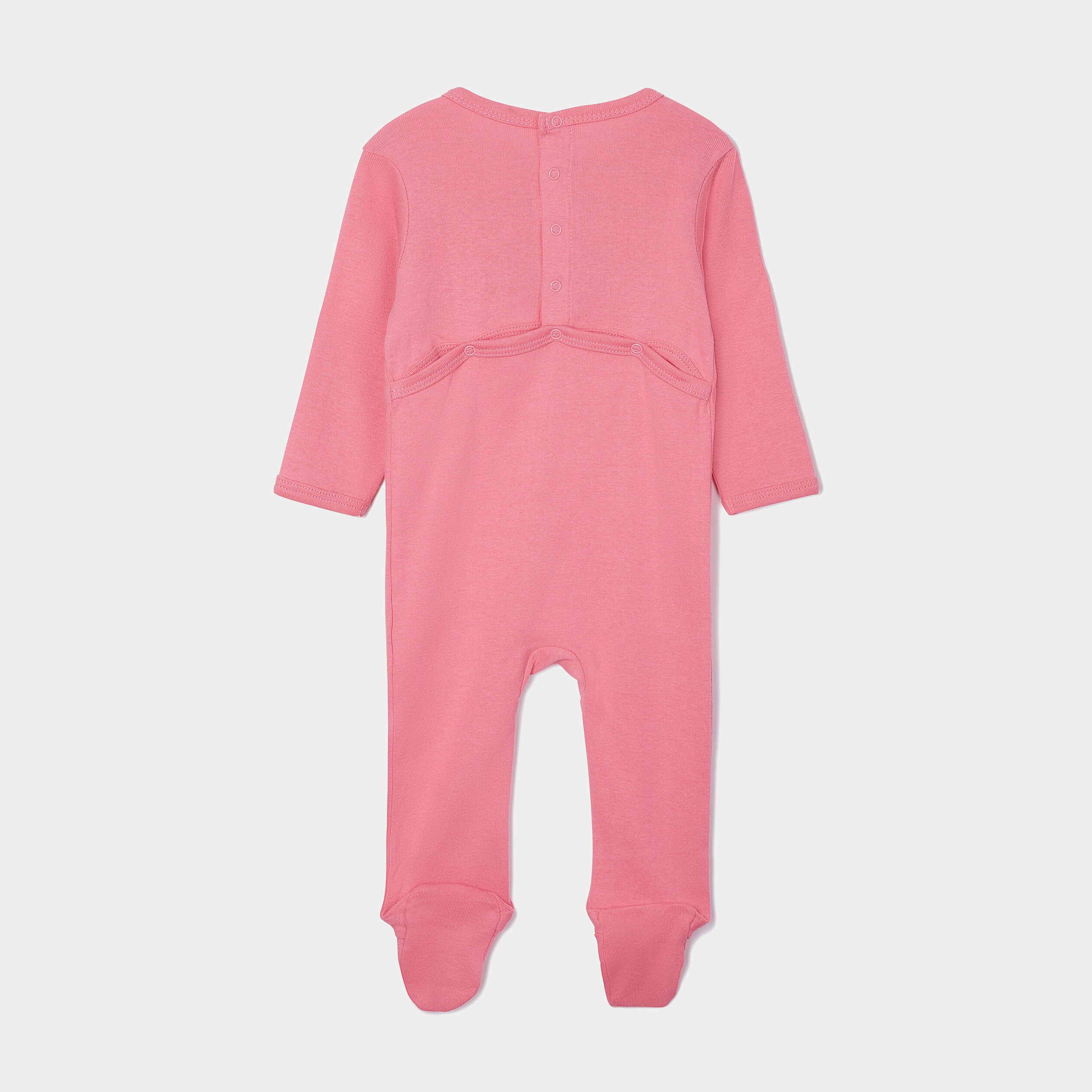 Dors-bien coton manches longues rose fushia bébé fille | La Halle