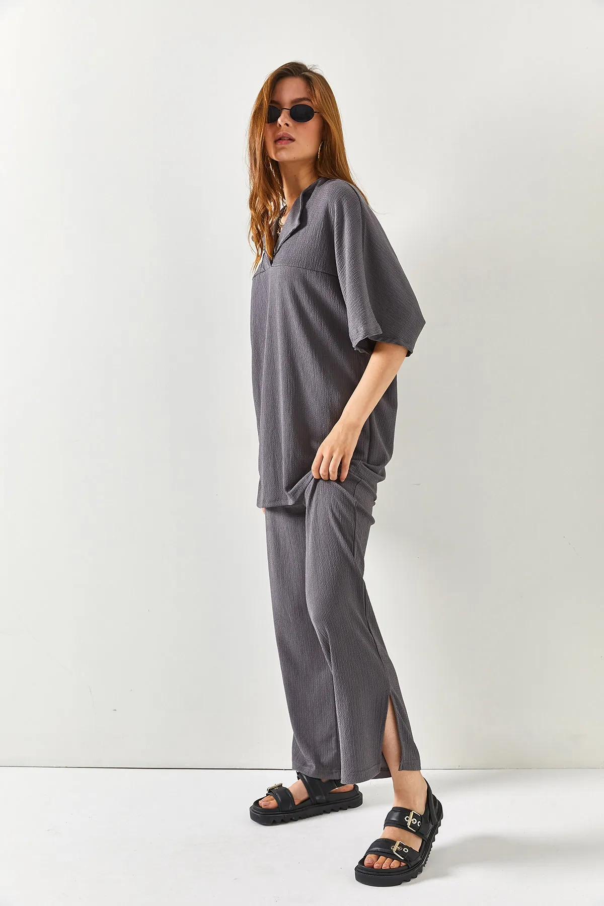 Olalook  Zweiteiler - Grau - Oversized