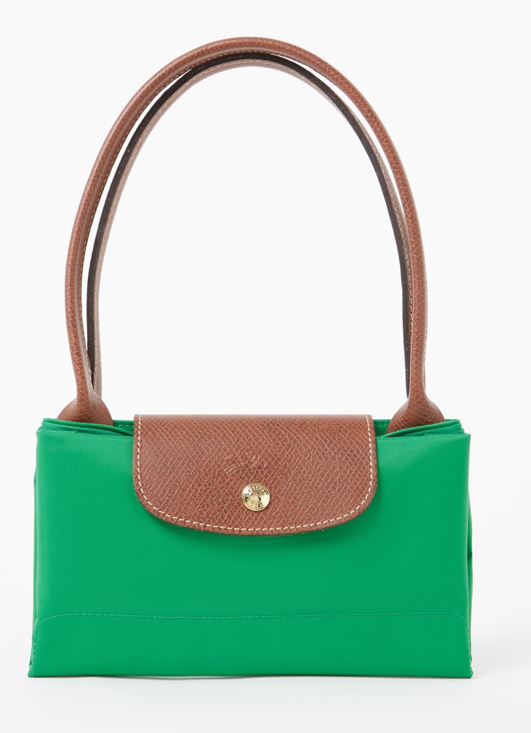 Longchamp Le Pliage Original olkalaukku M nahkayksityiskohdilla