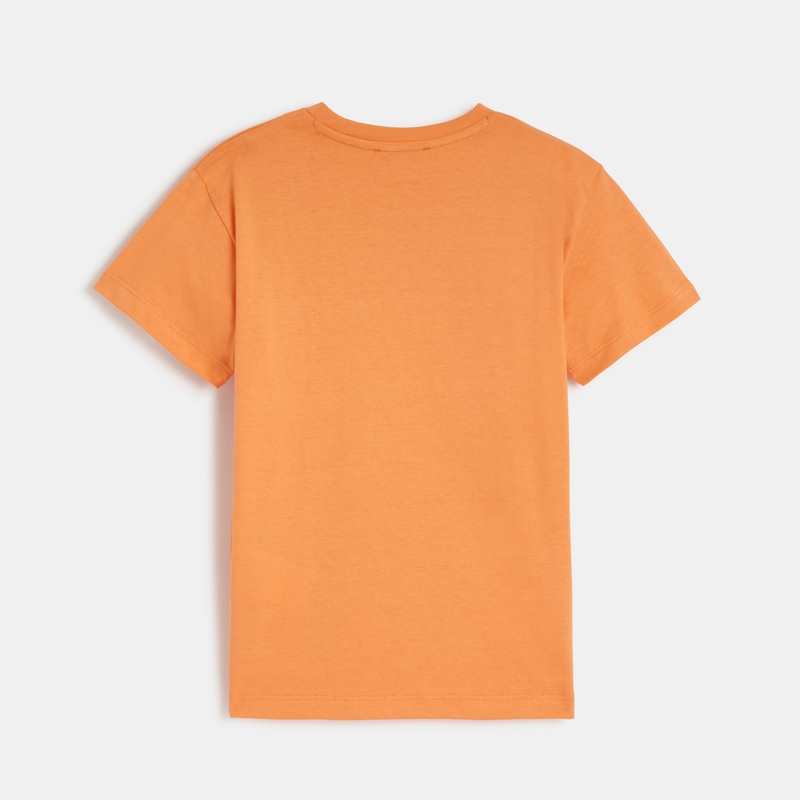 T-shirt enfant orange en coton recyclé mixte Catimini