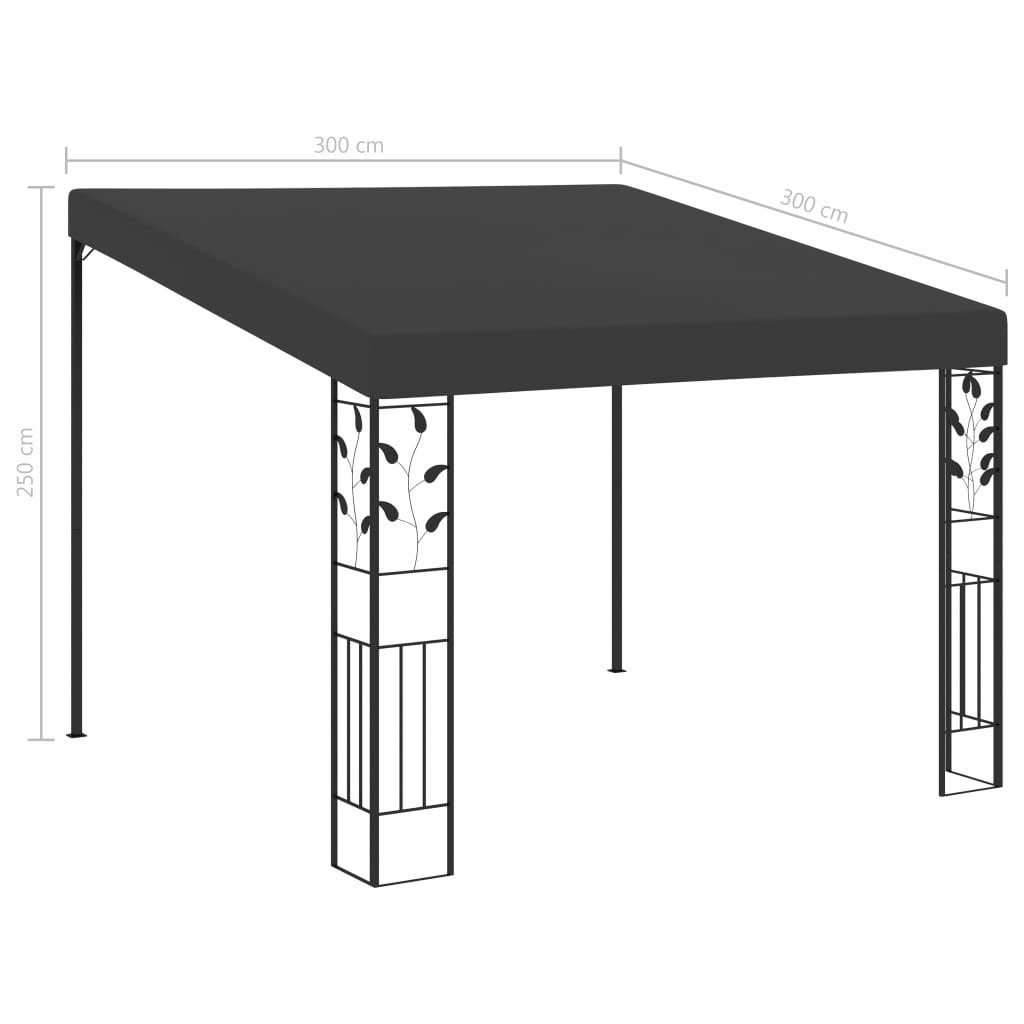 vidaXL Partyzelt Wand-Pavillon 3x3x2,5 m Anthrazit