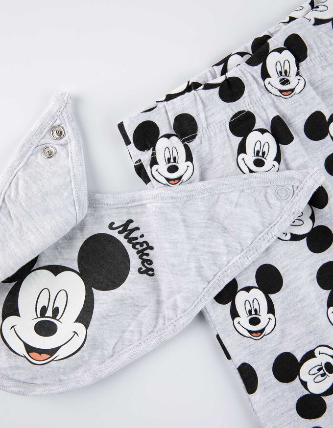 Set aus T-Shirt, Hose und Lätzchen - Mickey Mouse