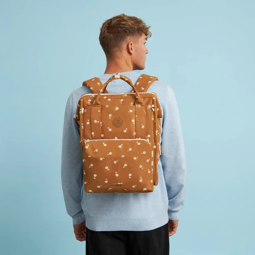Brown diaper bag from Les Sables d'Olonne