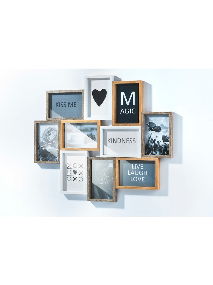 kobolo Bilderrahmen Collage HEART in Braun günstig kaufen onesize