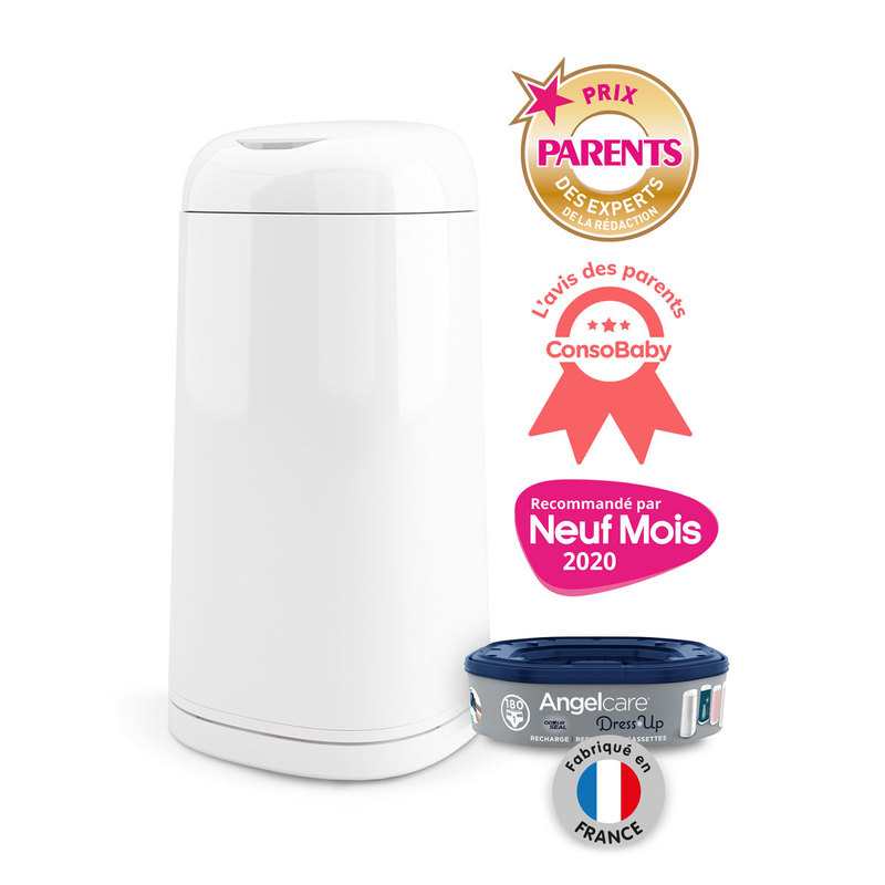 Poubelle à couches + 3 recharges Angelcare