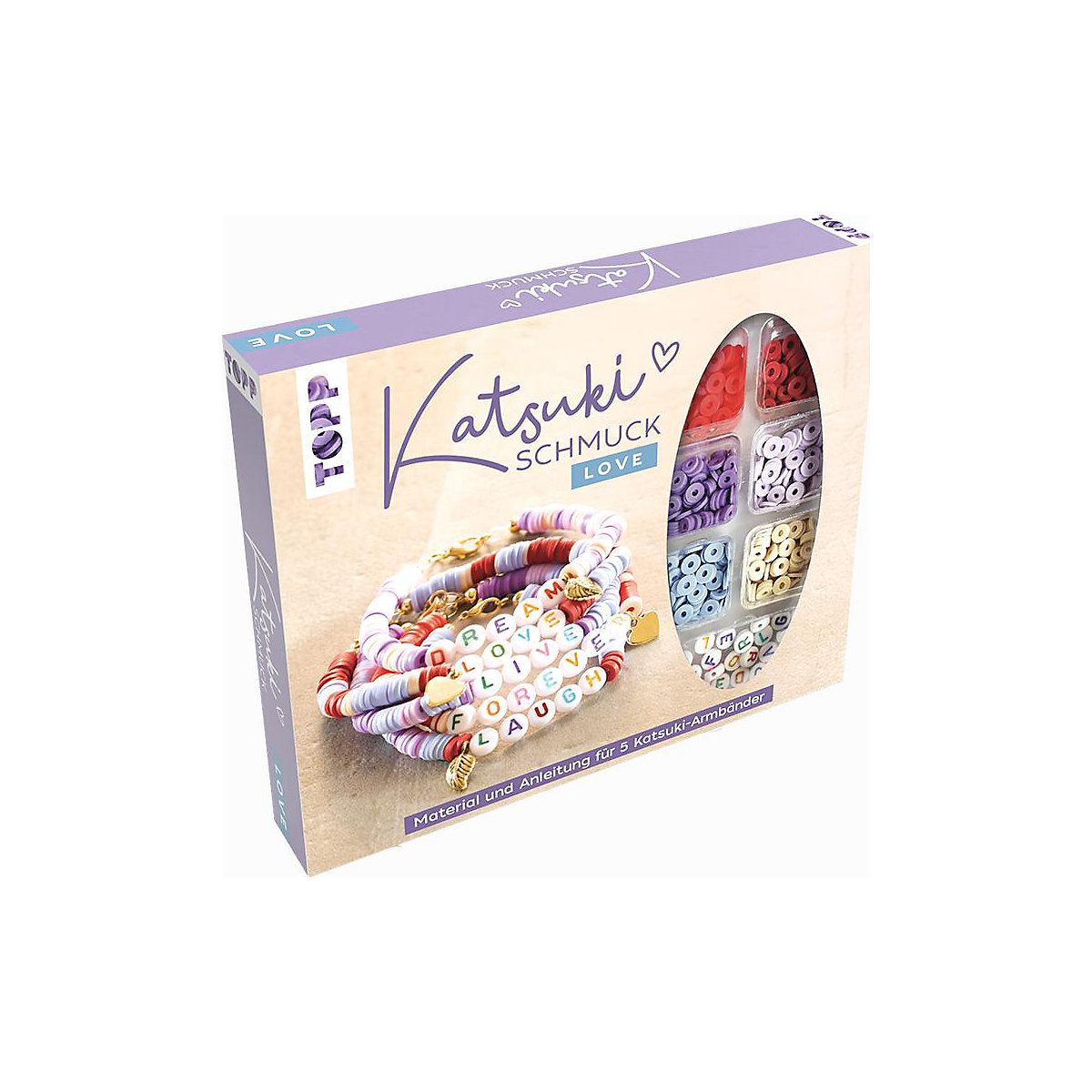 Katsuki Schmuckset mit Buchstabenperlen - LOVE