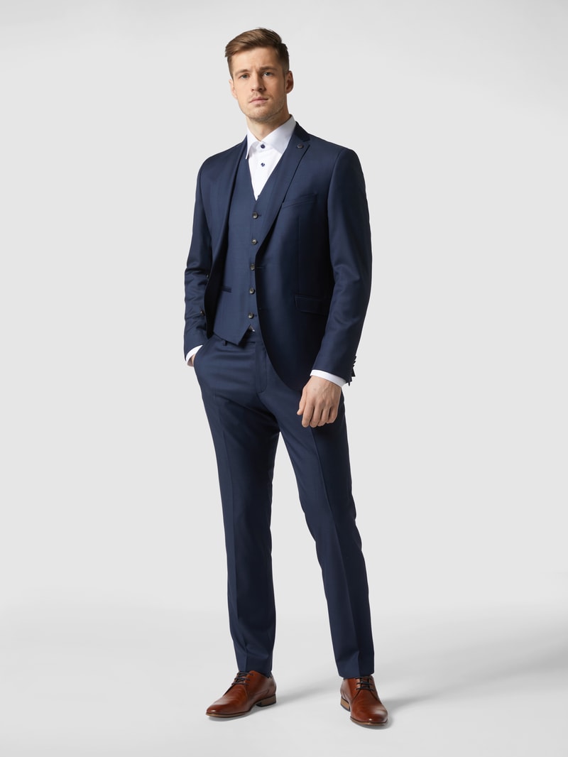 Slim Fit Weste aus Schurwolle - 'Savile Row' in blau