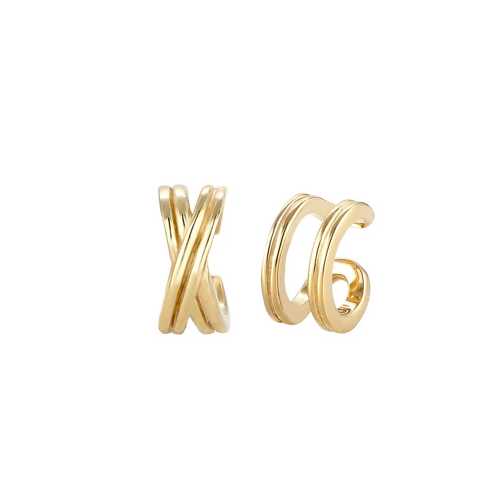 Elli Elli Boucles d'Oreilles Earcuff Ensemble Femme - (925/1000) Argent Boucles d'oreilles