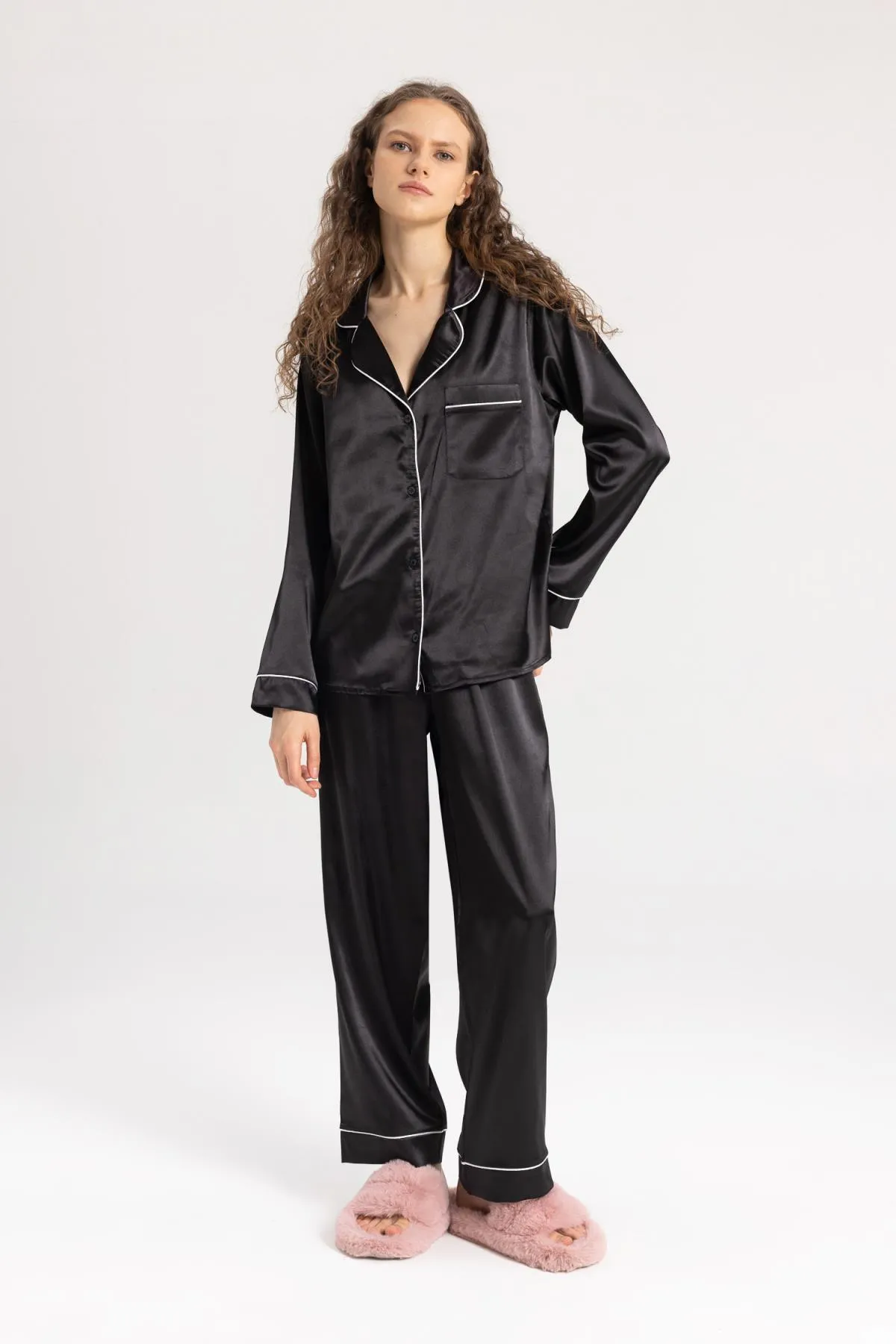 DeFacto  Fall In Love Regular Fit Lange Satinhose A9161ax24sp