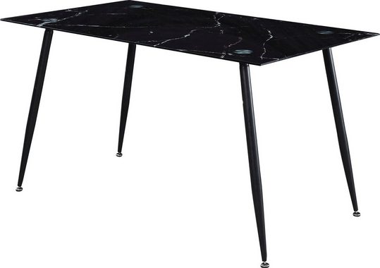 Homexperts Glastisch Romeo, Breite 140 cm, in Marmor-Optik