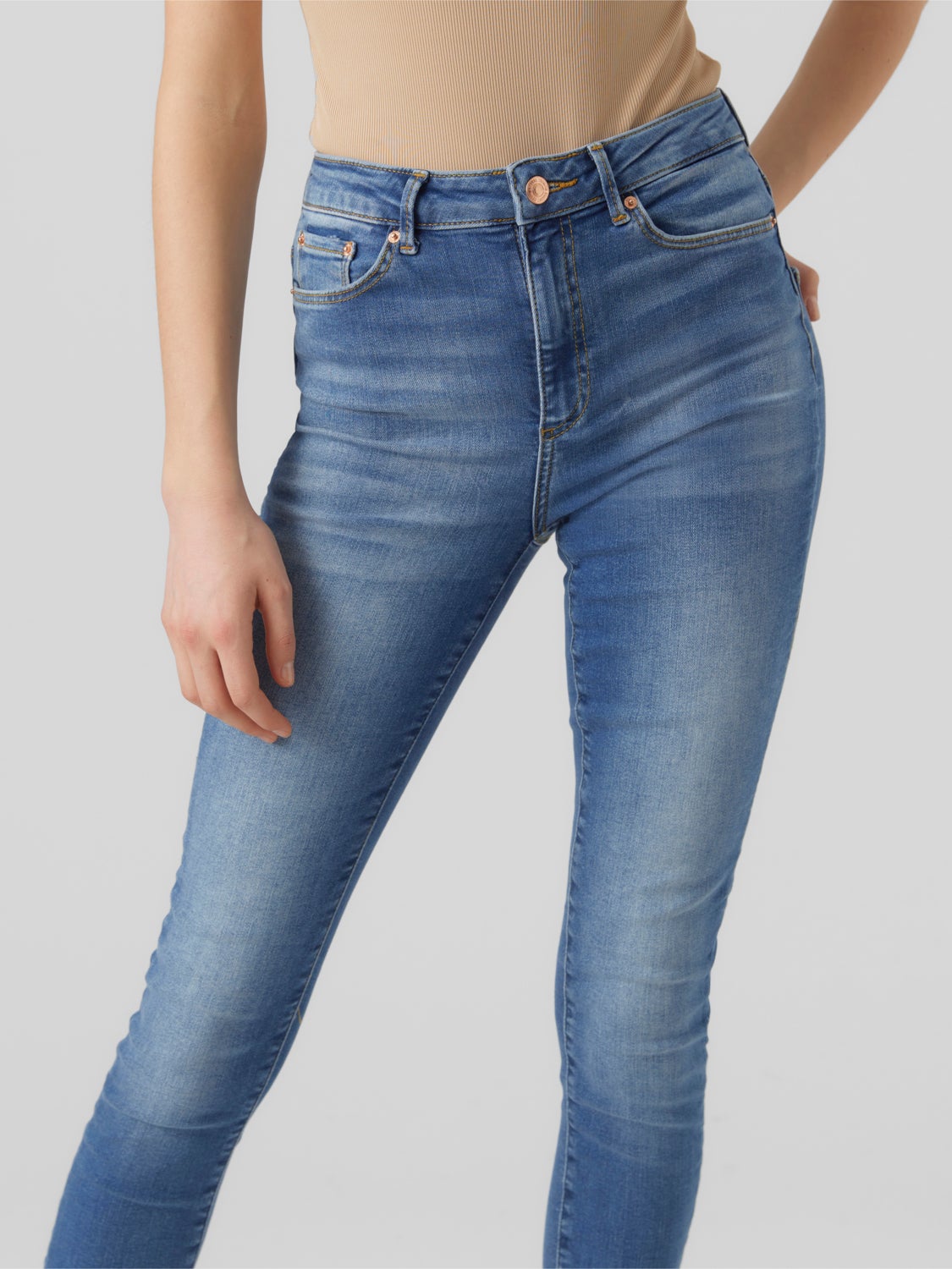 VMSOPHIA Hohe Taille Skinny Fit Jeans